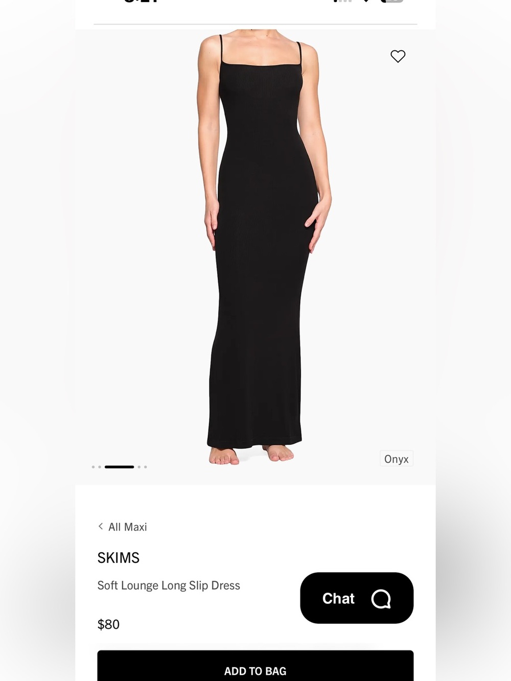 SKIMS Black Maxi Slip Dress - Picture 2 of 4